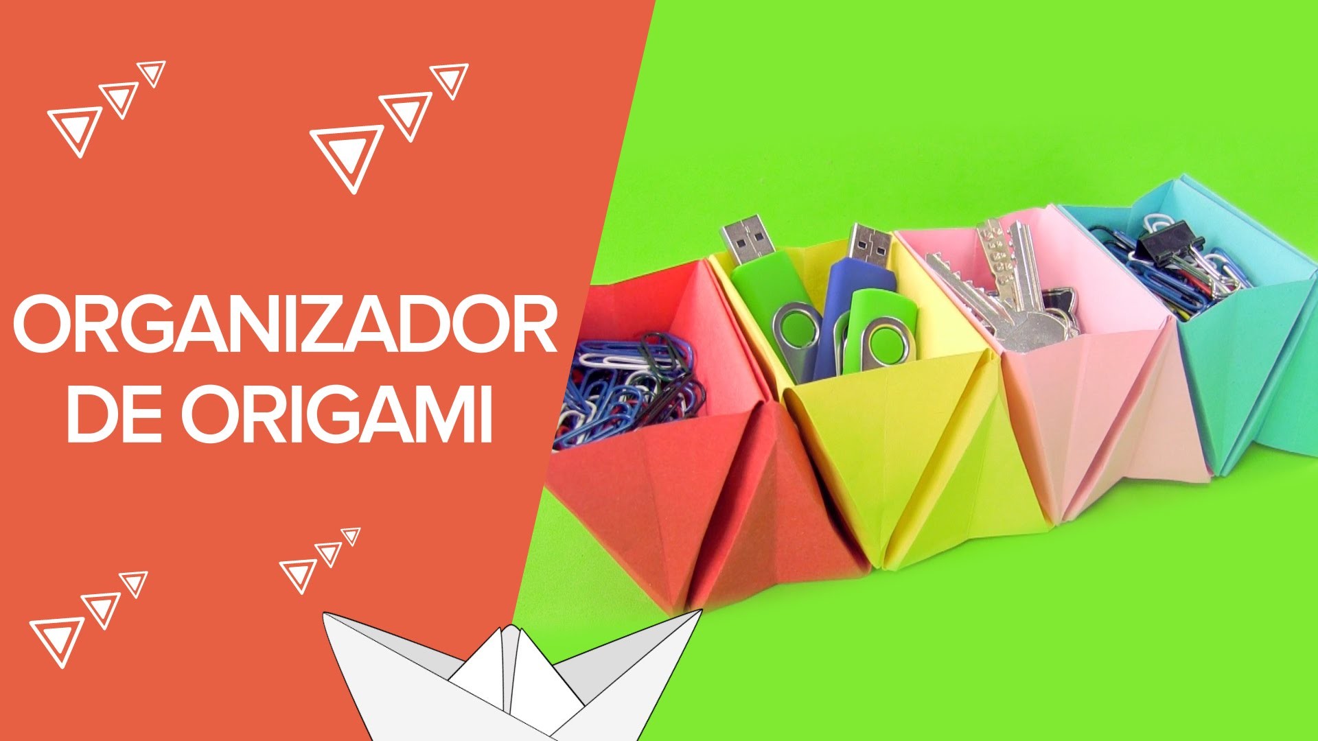 Organizador de cartulina paso a paso | Origami para niños