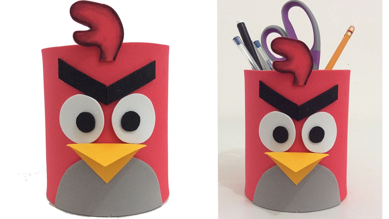 Porta lápices de Angry Birds