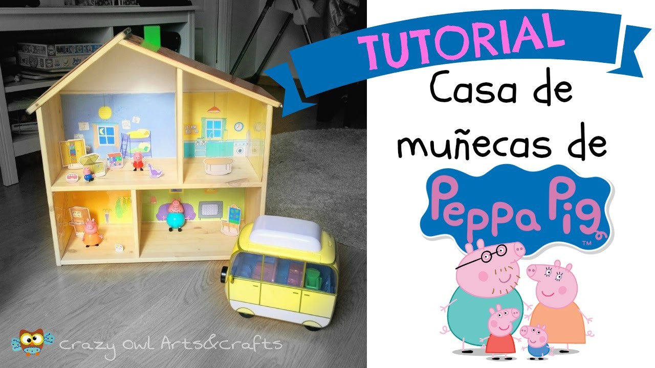 Tutorial casa de  PEPPA PIG a partir de la casa de muñecas de IKEA - Muy fácil!
