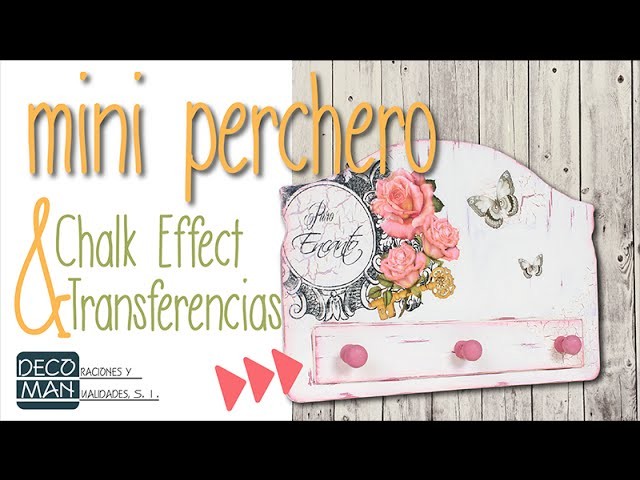 MINI PERCHERO CON CHALK EFFECT Y TRANSFERENCIAS | DECOMAN