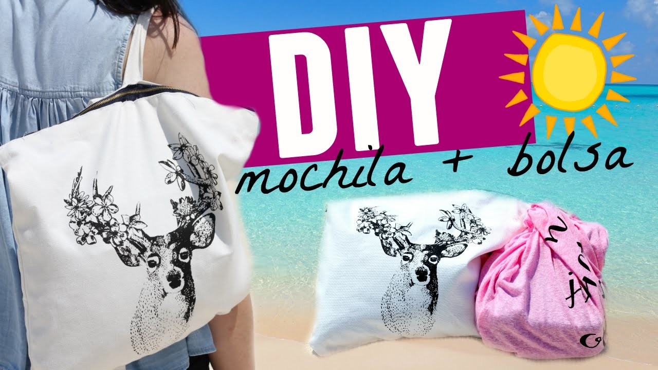 DIY Mochila y bolsa para la playa. Ideas para vacaciones de verano | Karen Rios