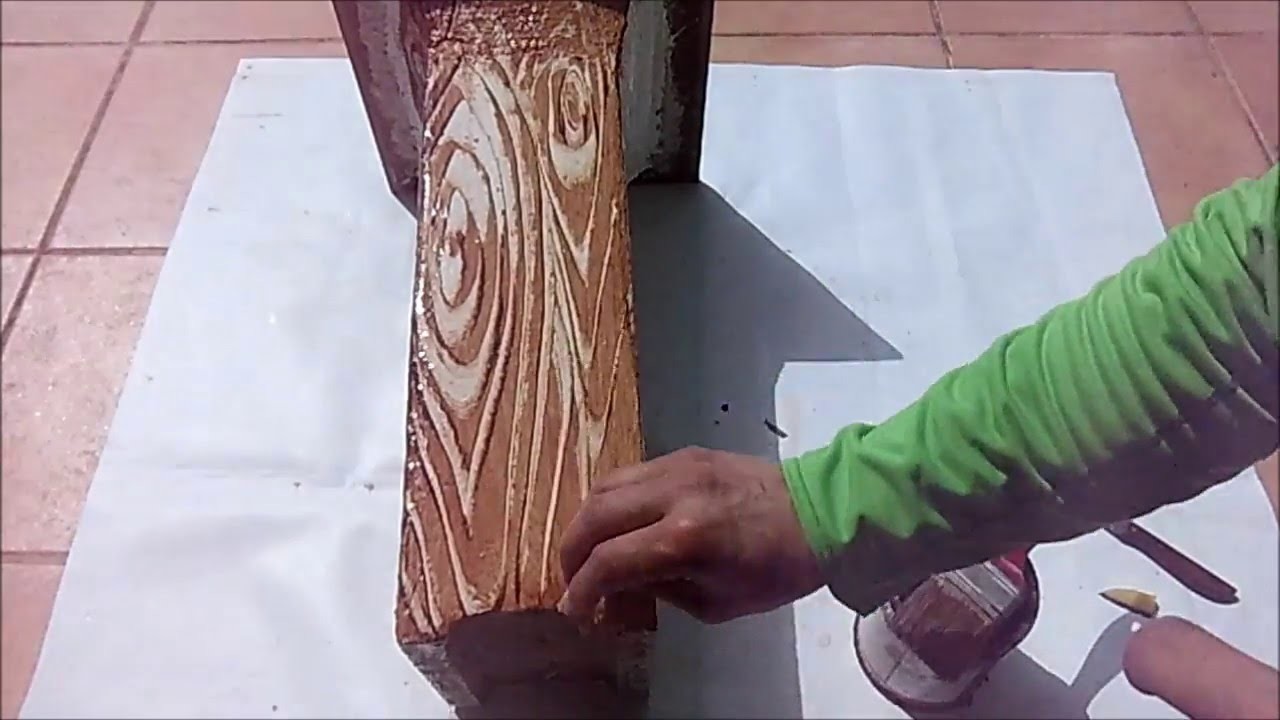 Imitación a madera en hormigón