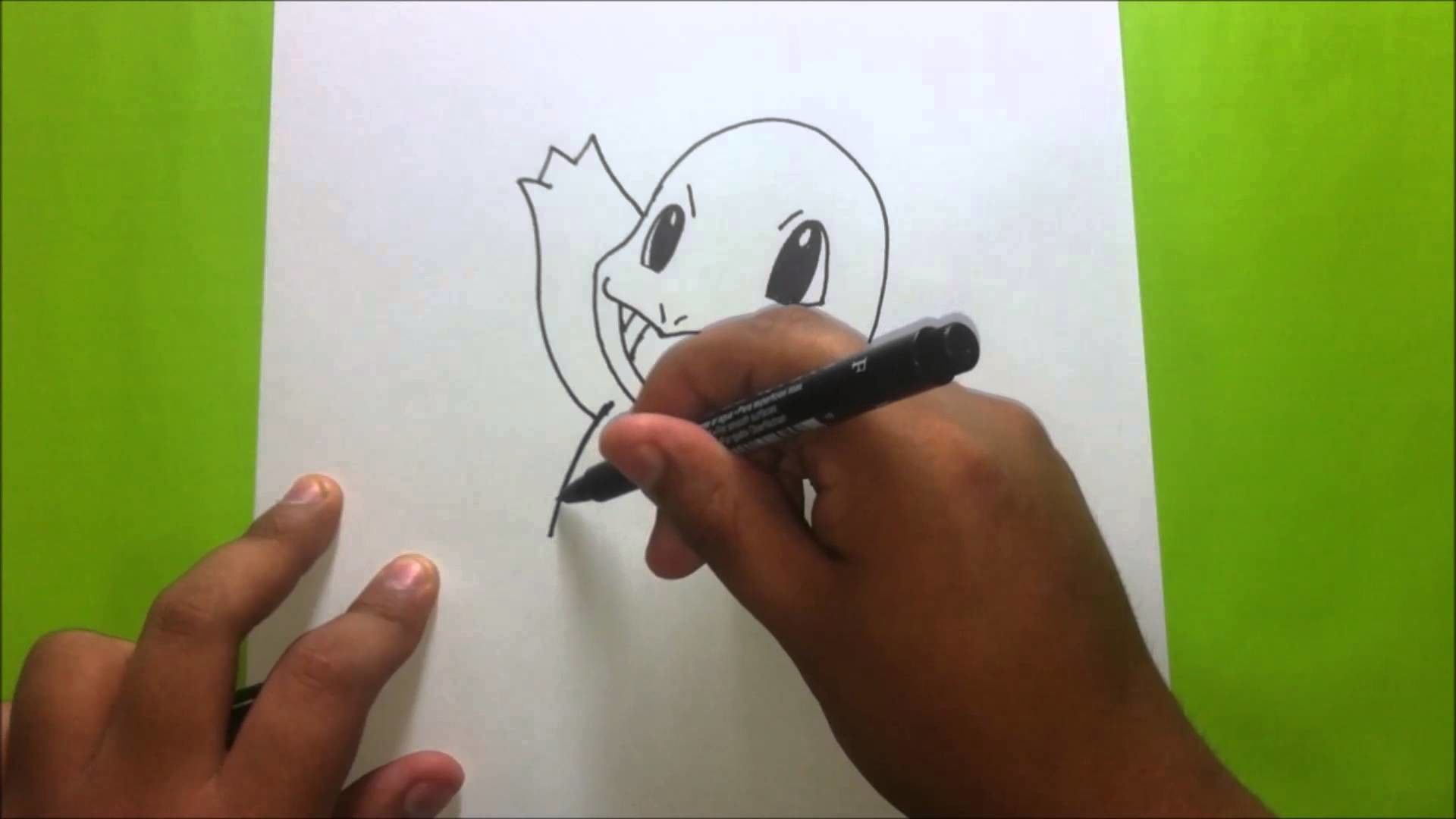 Como dibujar a charmander paso a paso-pokemón.how to draw charmander