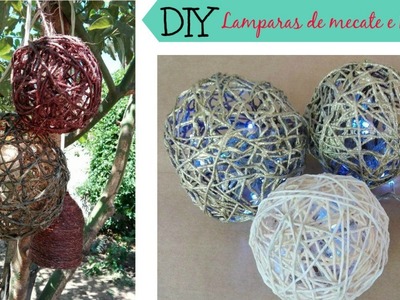 DIY Lamparas con mecate henequen