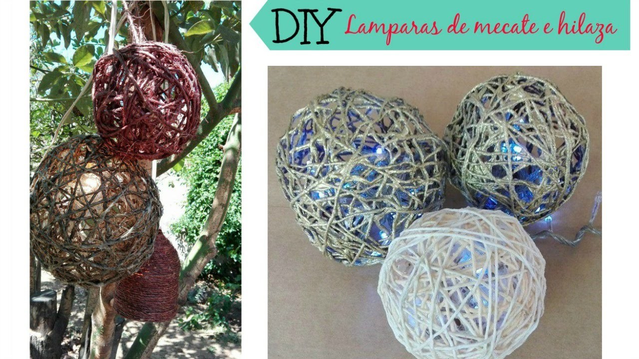 DIY Lamparas con mecate henequen