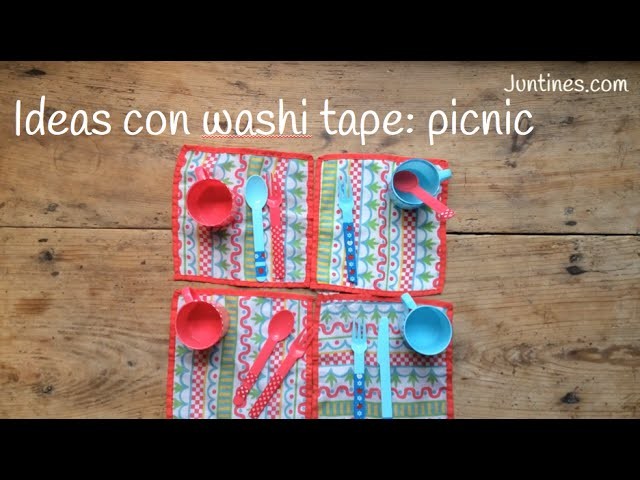 Ideas con WASHI TAPE: personalizar un PICNIC | Decorar con washi tape