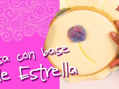 ROSA CON BASE DE ESTRELLA