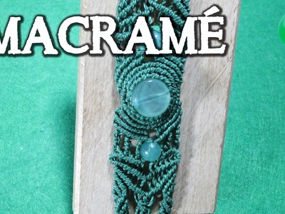 Brazalete macrame Crisoprasa