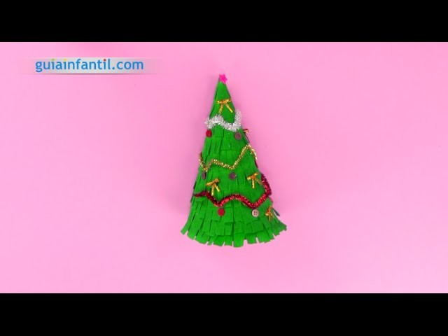 Cómo hacer un árbol de Navidad de papel | Manualidades infantiles