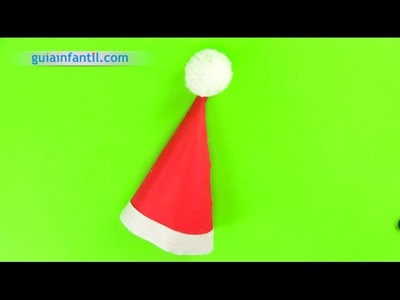 Cómo hacer un gorro de Papá Noel para Navidad | Manualidades infantiles