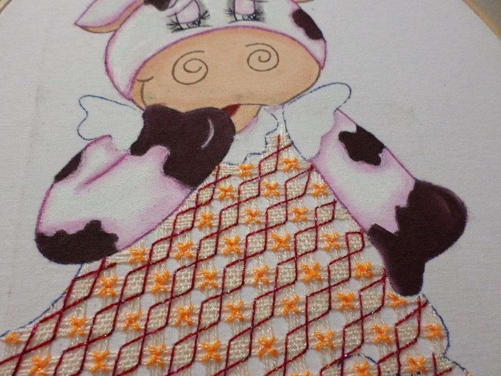 Bordado Fantasía Vestido Vaca