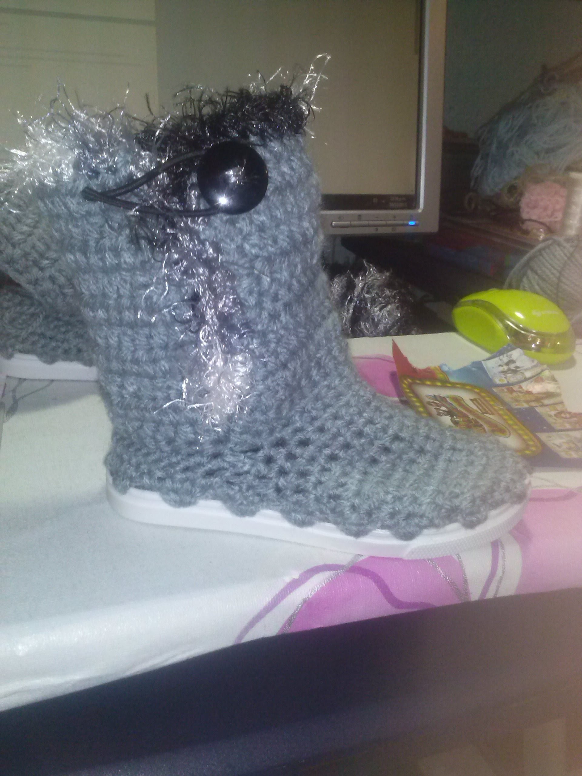 Botas para nenas parte 1 Tejiendo con Patita