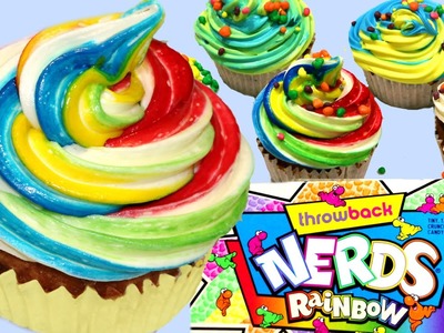 Cupcakes de "caca" de unicornio o Rainbow cupcakes, con Nerds