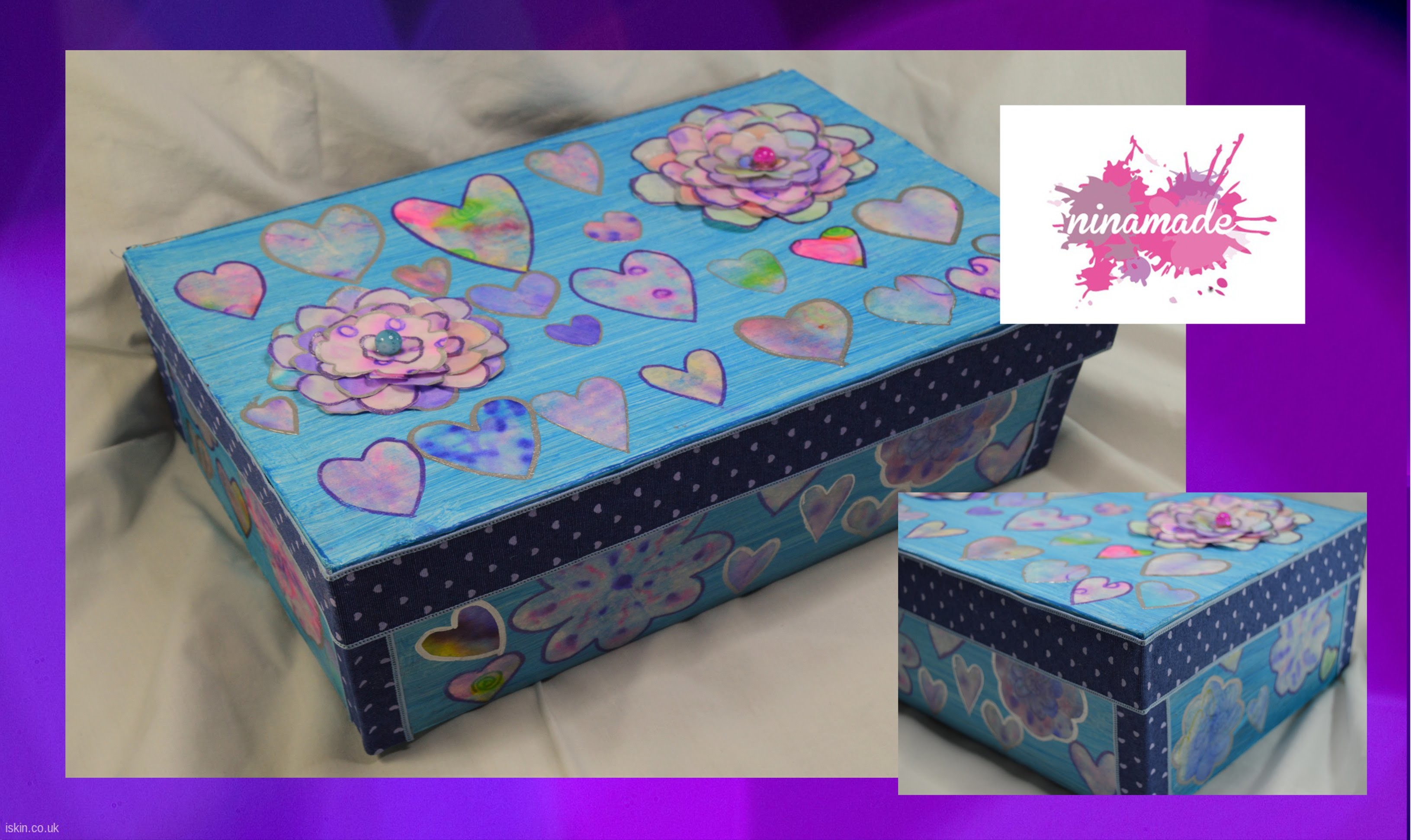 DIY. Caja de zapatos decorada. . Decorated shoebox