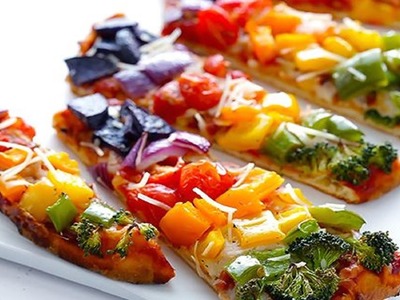 Pizza Arco Iris (Rainbow brite) Facil De Hacer - Amigos En La Cocina