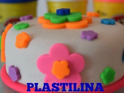 Play doh| como hacer un pastel arcoiris de flores|cake rainbow| plastilina| SALILA SHOW