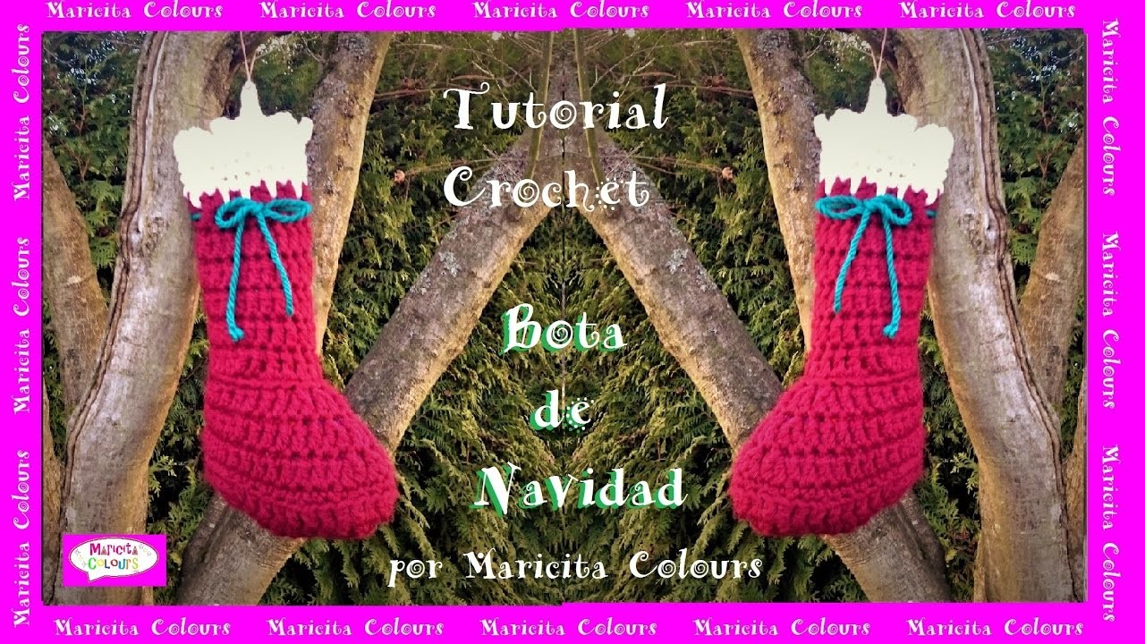 Bota de Navidad a Crochet  por Maricita Colours Subtitles in English