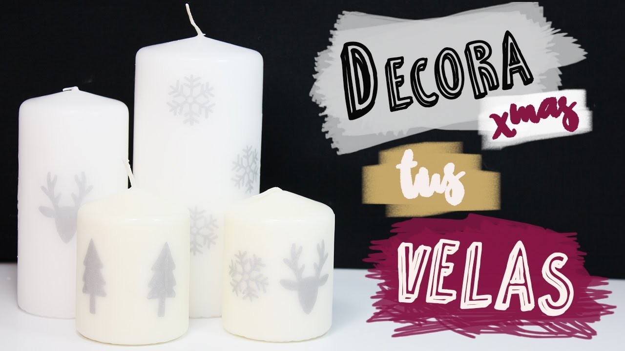 Decoración para Navidad DIY | Decora velas con papel