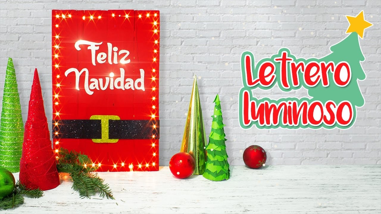 DIY: Letrero LUMINOSO navideño - ESPECIAL DE NAVIDAD