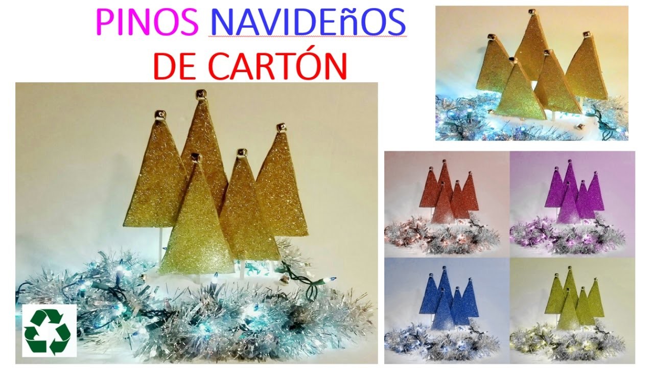 DIY: PINOS NAVIDEñOS EN MINUTOS. DIY Christmas Decoration Ideas - Little Christmas Trees