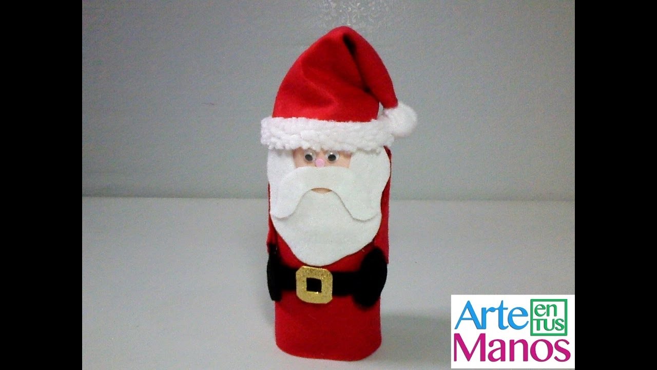 Funda de Papá Noel en Fieltro, vestido navideño en fieltro para latas de bebidas, dulces, galletas