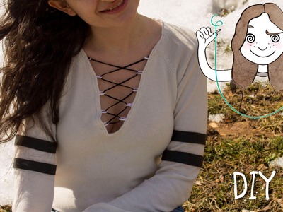DIY reto: camiseta lace up + beisball I DIYpnotizada