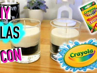 DIY:Haz velas decorativas con Crayolas | DIY candles with crayons Tumblr inspired