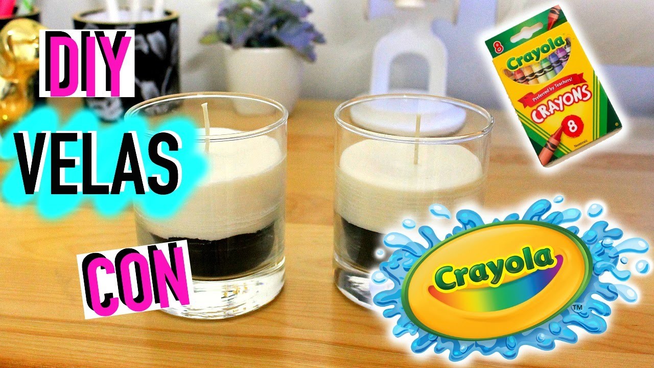 DIY:Haz velas decorativas con Crayolas | DIY candles with crayons Tumblr inspired