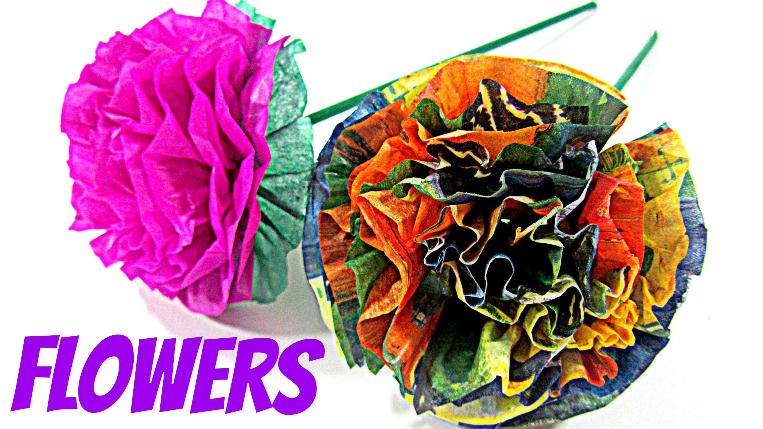 DIY: Flores de papel. Paper flowers.