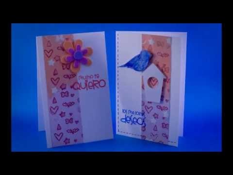 Pintando con acuarela o tintas distress. tarjeta de dos capas DIY fácil