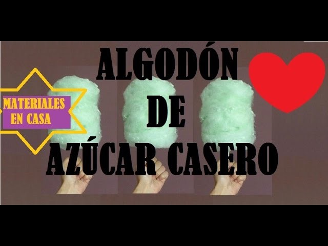 DIY FÁCIL❤ ALGODÓN DE AZÚCAR CASERO.MATERIALES ENCONTRADOS EN CASA!!