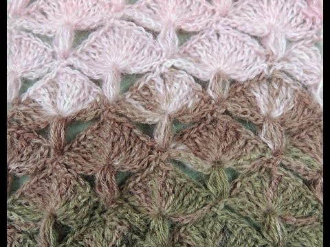 Crochet: Punto Abanico y Puff Recto