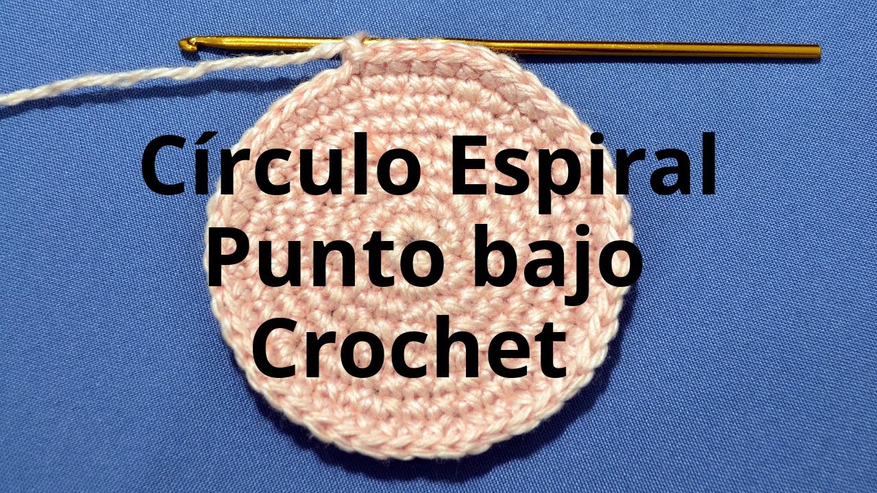 Círculo Espiral con Punto Bajo en tejido crochet tutorial paso a paso.