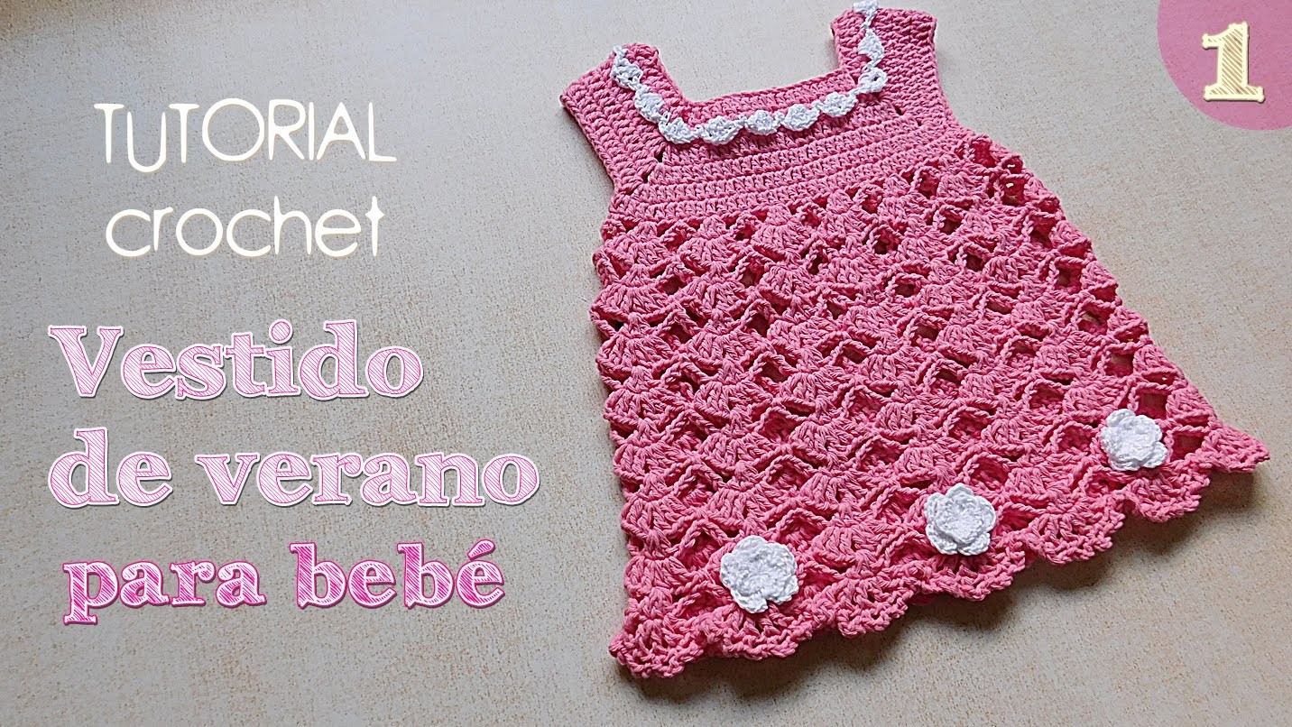Como tejer vestido a crochet para bebe (1.2)