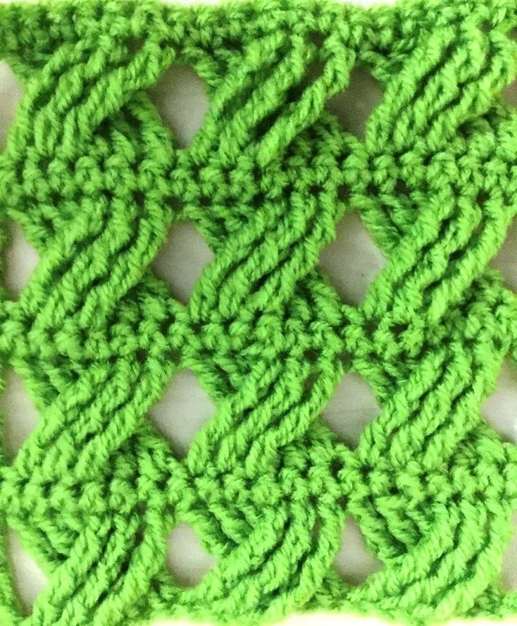 Hermoso punto cruzado tejido a crochet facil