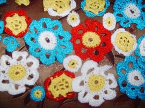 Flores tejidas en crochet caladas
