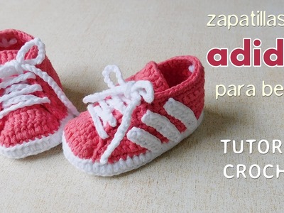 Zapatillas Adidas a crochet para bebé (Parte 2 de 2)