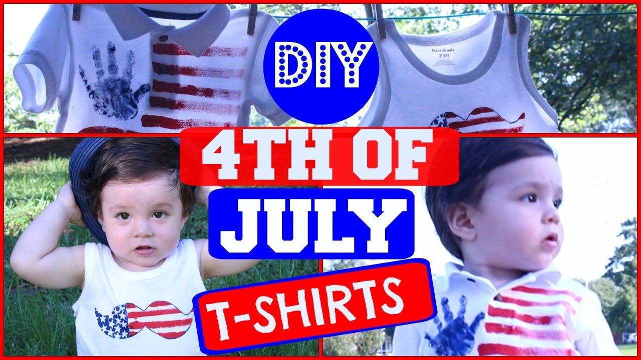 DIY 4th of july Shirts|DIY Independence Day Shirts|Hazlo tu Mismo-Playeras|Reishel LaSuperMamá