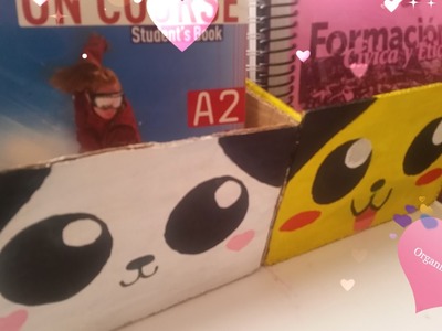 DIY-Organizador Kawaii de Panda y Pikachu
