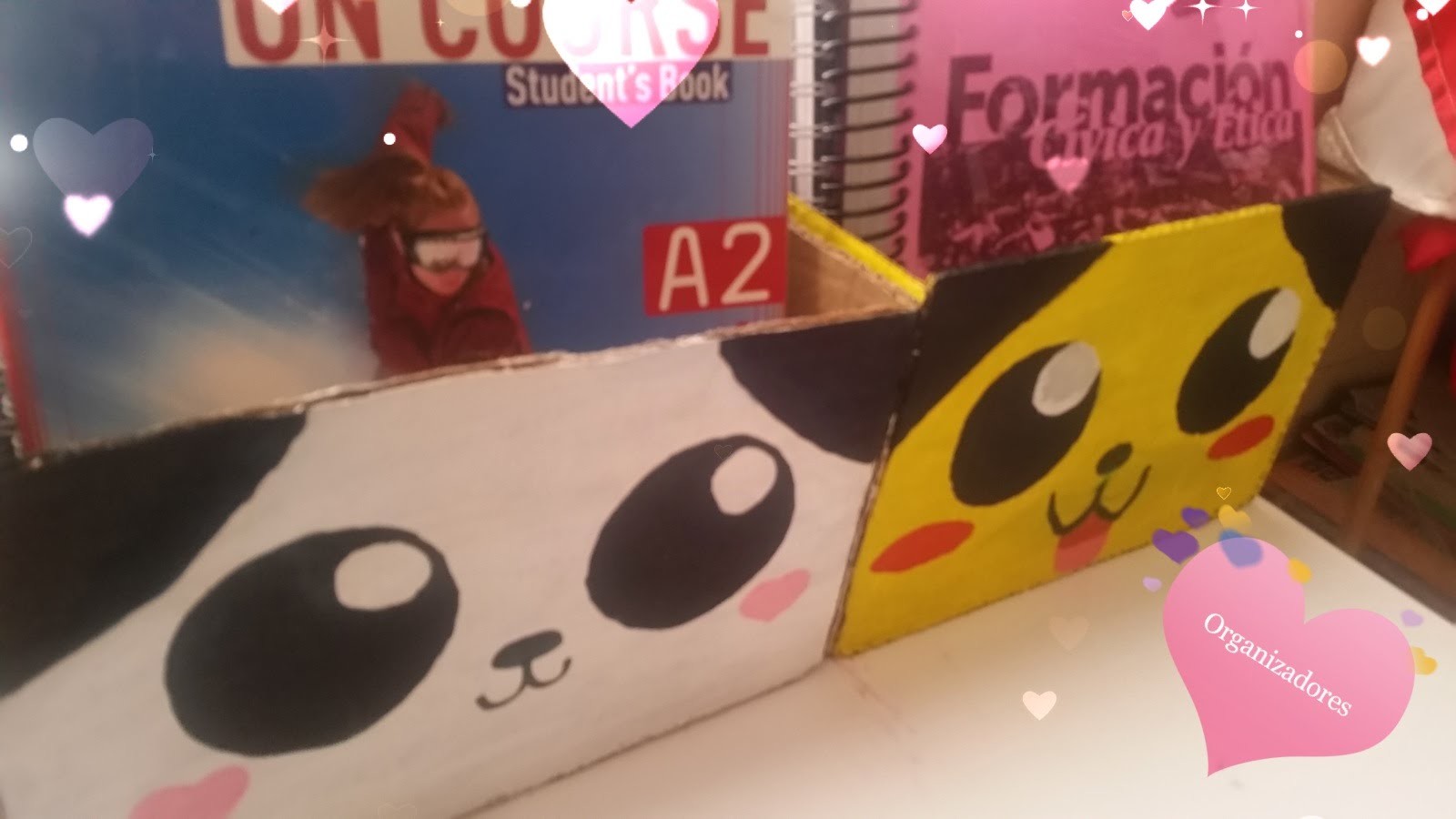 DIY-Organizador Kawaii de Panda y Pikachu