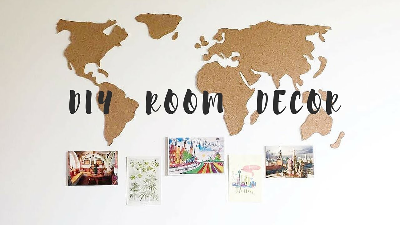 DIY Room Decor | MAPA DE CORCHO