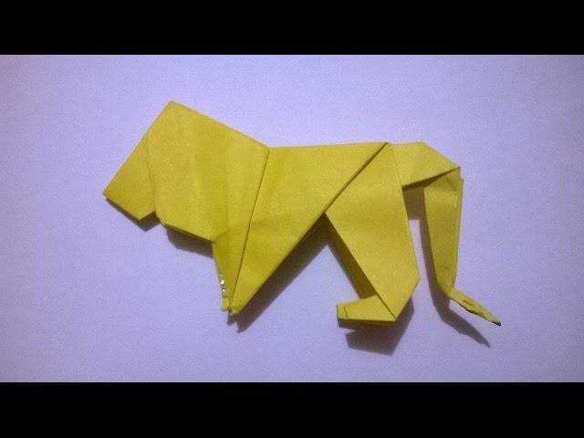 LEON DE PAPEL - origami paper lion