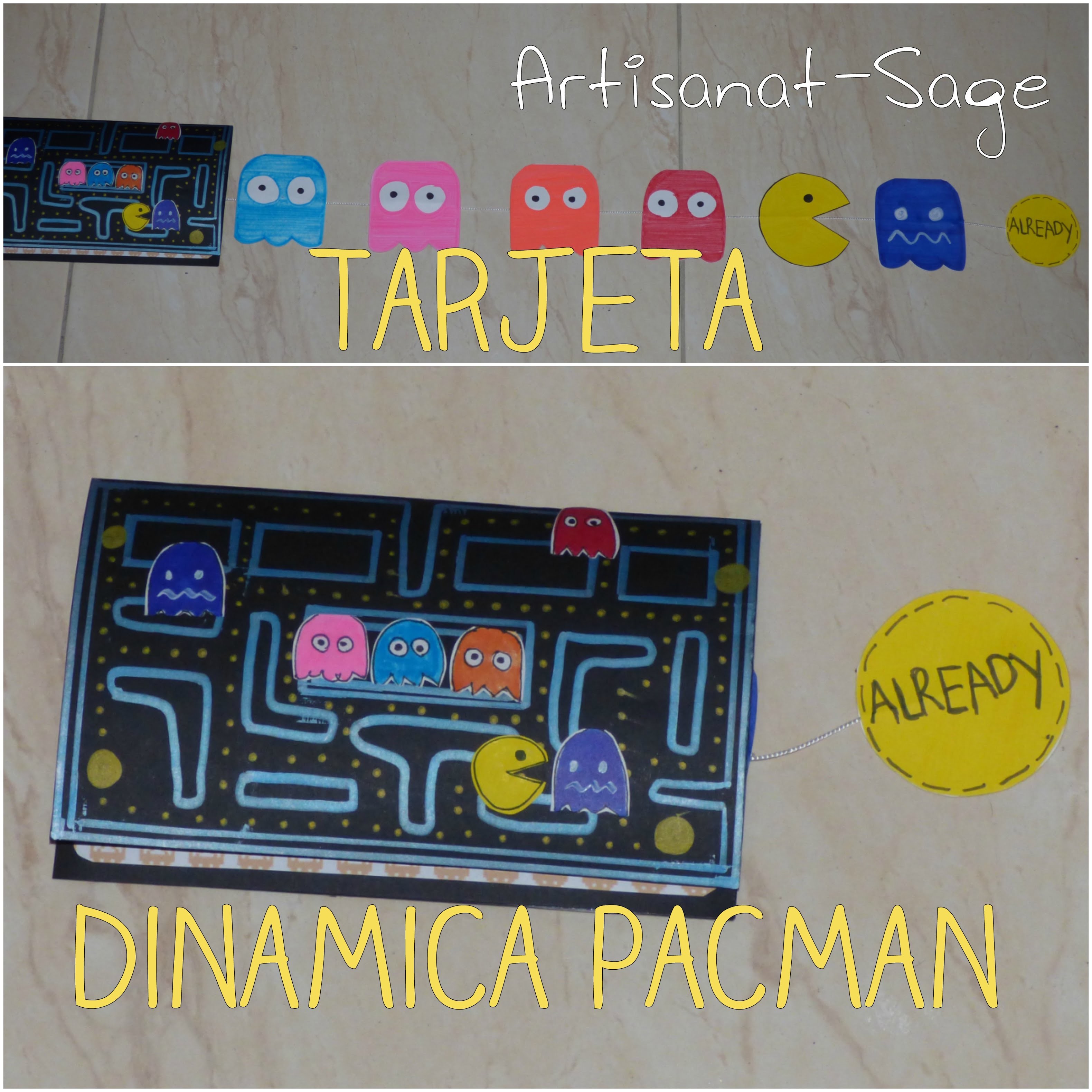 Tarjeta dinamica pacman-DIY-ArtisanatSage