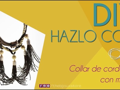 DIY tutorial Collar de cordones con Motas