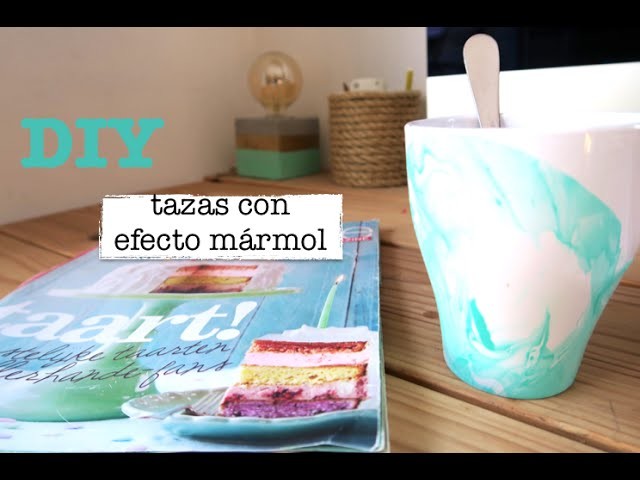 DIY | Water marble | Manualidades tazas efecto mármol