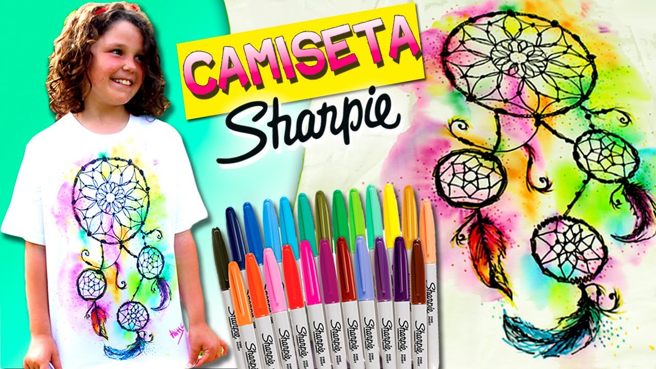 CAMISETAS Personalizadas con SHARPIES (II) Atrapasueños* DIY Sharpie Tie Dye