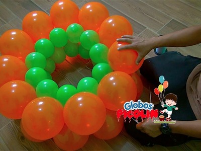 Como hacer guirnalda alternada con globos 2 medidas # 37