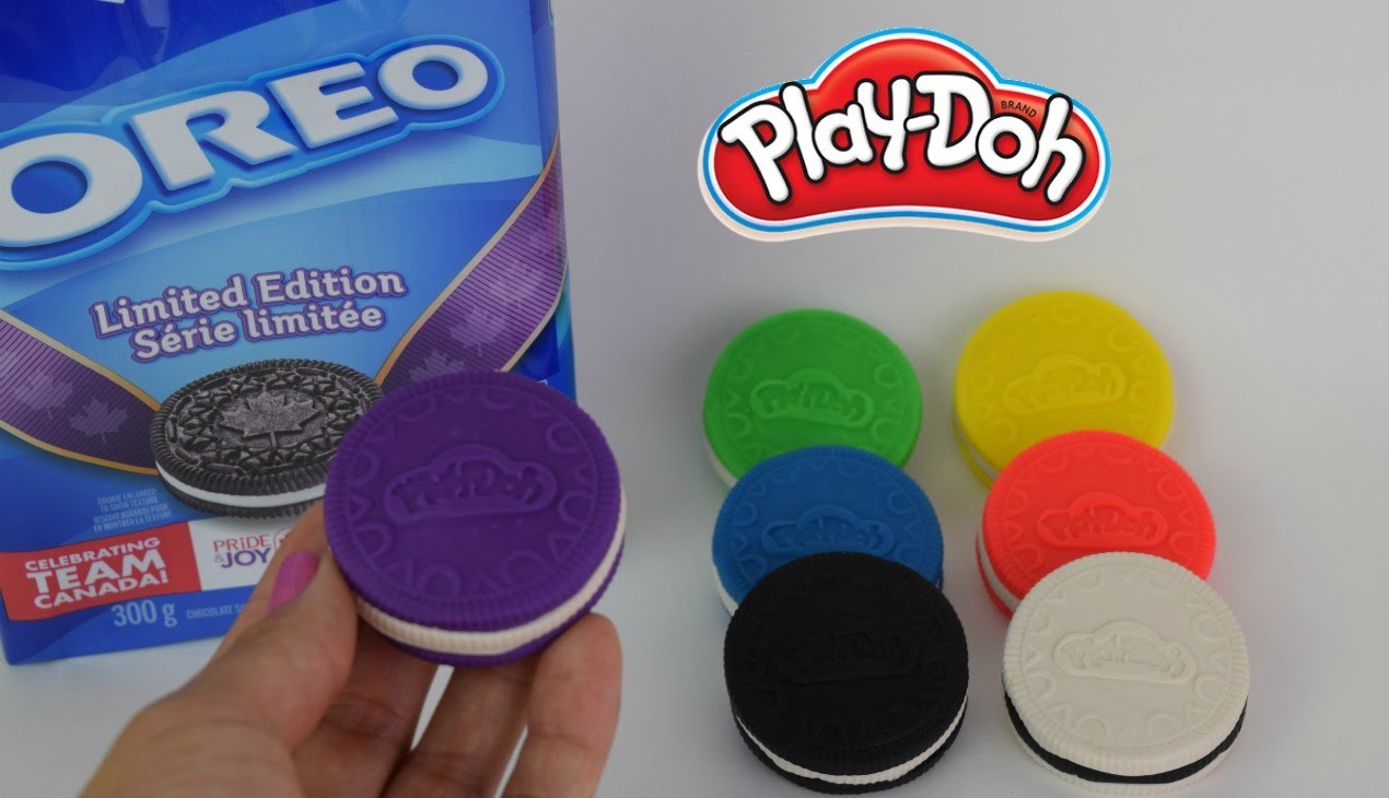 Play-Doh How to Make rainbow oreo cookies| galletas arcoiris oreo de plastilina*Salila show