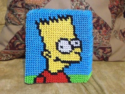 Cuadro de Bart Simpson en Origami 3D.