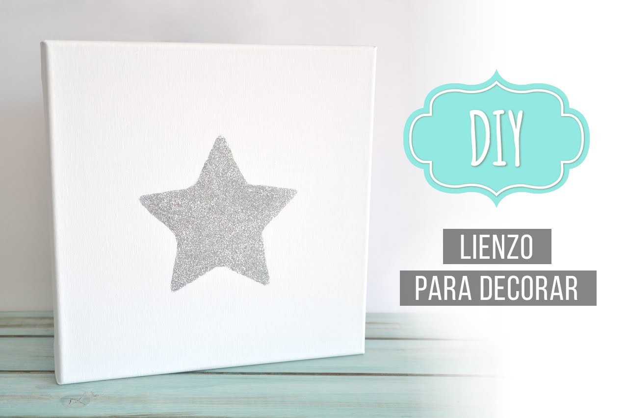 DIY Lienzo decorativo con purpurina | Detallinos